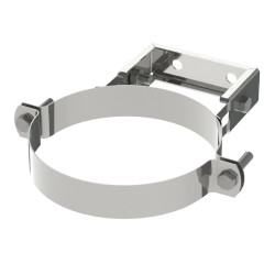 Collier mural poêle inox Ø 131 mm SANINSTAL – Fixation solide