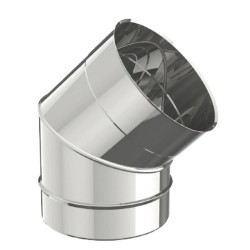 Coude 45° Inox Ø180mm – Raccord Poêle SANINSTAL