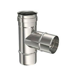 Té 90° Inox Ø 80mm – Raccord Poêle | SANINSTAL