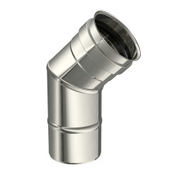 Coude 45° Inox Ø 80mm – Raccord Poêle | SANINSTAL