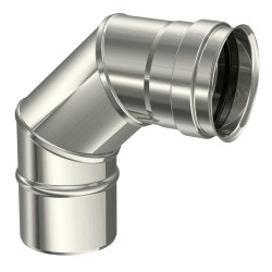 Coude 87° Inox Ø 80mm – Raccord Poêle | SANINSTAL