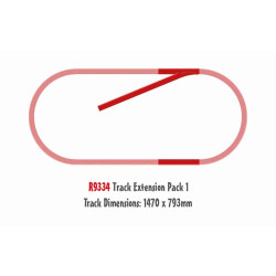 Set de rails pour train télécommandé Playtrain Flash 5 pièces HORNBY