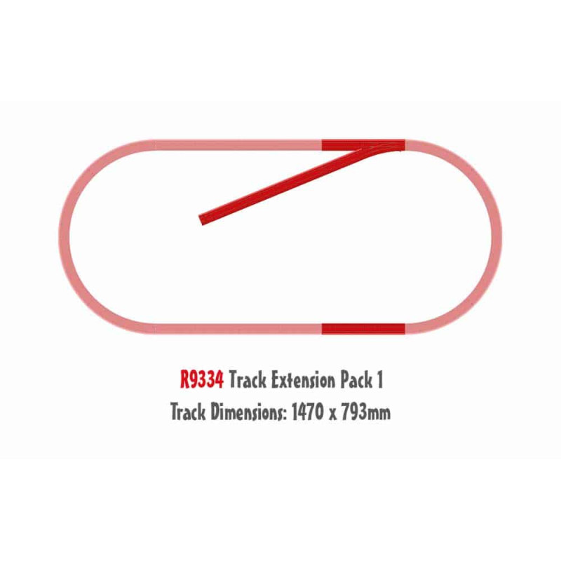 Set de rails pour train télécommandé Playtrain Flash 5 pièces HORNBY