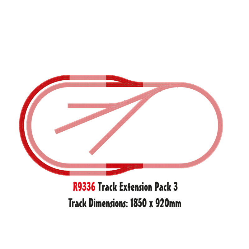 Set de rails pour train télécommandé Playtrain Flash 8 pièces HORNBY