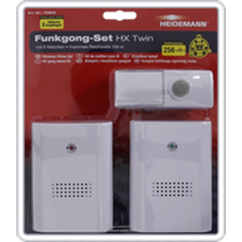 Carillon sans fil HX Twin 100m – Alerte fiable | HEIDEMANN Carillon sans fil HX Twin 100m – Alerte fiable | HEIDEMANN