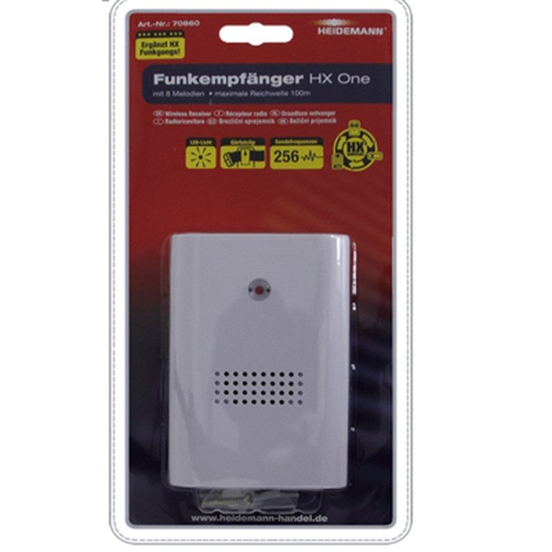 Récepteur sans fil HX One 100m – Portée 100m | HEIDEMANN
 Récepteur sans fil HX One 100m – Portée 100m | HEIDEMANN