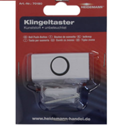 Bouton-poussoir sonnette blanc HEIDEMANN – Facile à installer
 Bouton-poussoir sonnette blanc HEIDEMANN – Facile à installer