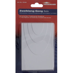 Sonnette Solo 2 mélodies blanche HEIDEMANN – Facile à installer
 Sonnette Solo 2 mélodies blanche HEIDEMANN – Facile à installer