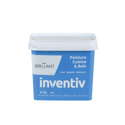 Peinture Cuisine & Bain Blanc Brillant 0,75L – INVENTIV