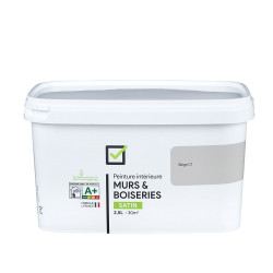 Peinture Beige C1 Satiné 2,5L – Murs & Boiseries