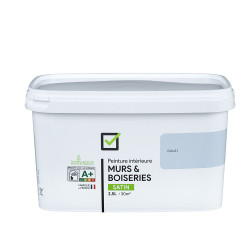 Peinture Gris Satiné Murs & Boiseries 2,5L – Finition Parfaite