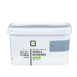 Peinture Gris Satiné Murs & Boiseries 2,5L – Finition Parfaite