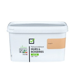 Peinture Orange Satiné Murs & Boiseries 2,5L – Couleur Vive