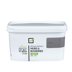 Peinture Taupe Satinée Murs & Boiseries 2,5L – Finition Parfaite