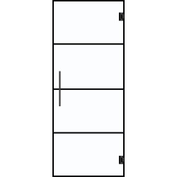 Porte en verre Thytan Everyway Blackline 83x201,5cm | THYS
