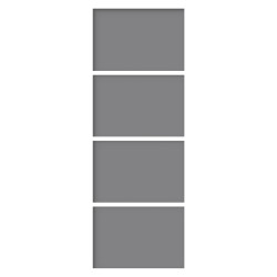 Porte aspect acier Platina Blanche 73 x 201,5 cm | THYS