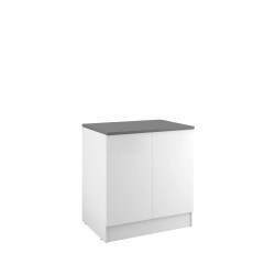 Meuble bas cuisine Eco blanc 2 portes – Rangement pratique