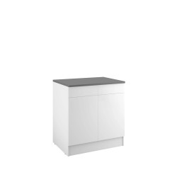 Meuble bas cuisine Eco 2 portes 2 tiroirs blanc | RB ACCESS