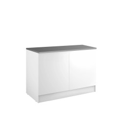 Meuble bas de cuisine Eco 2 portes blanc – Rangement pratique