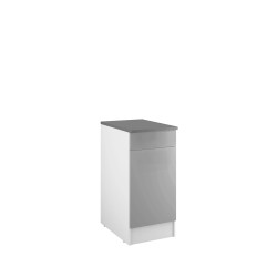 Meuble bas cuisine Eco gris clair – Rangement pratique