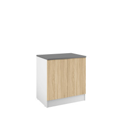 Meuble bas cuisine Eco chêne clair – Rangement pratique