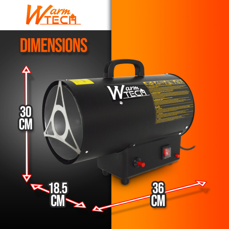 Canon à chaleur au gaz WTCACG15 15 kW WARMTECH Canon à chaleur au gaz WTCACG15 15 kW WARMTECH