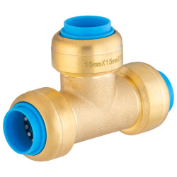 Raccord Té Égal Push 15mm – Installation Facile | QUICK PLOMBERIE