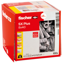 Cheville FISCHER SX Plus Ø 8x40mm – Fixation Robuste | FISCHER