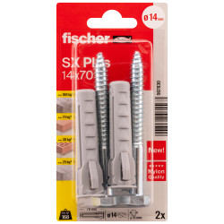 Cheville Expansion SX Plus 14x70mm Fischer – Pack 2 pièces
 Cheville Expansion SX Plus 14x70mm Fischer – Pack 2 pièces