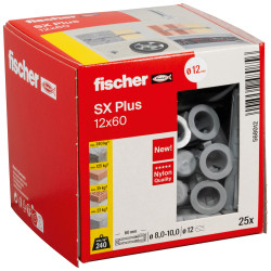 Cheville Expansion SX Plus 12x60mm – Fixation Robuste | FISCHER
 Cheville Expansion SX Plus 12x60mm – Fixation Robuste | FISCHER