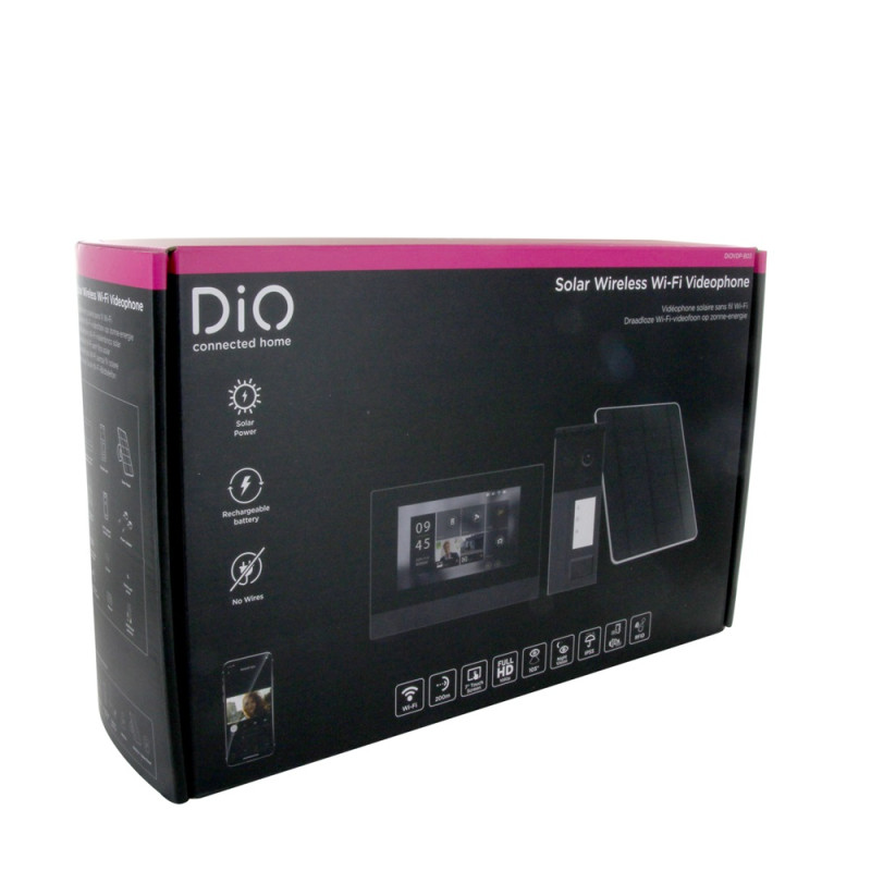 Vidéophone connecté sans fil avec panneau solaire 7" DIO Vidéophone connecté sans fil avec panneau solaire 7" DIO