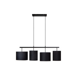 Suspension Maya noire E27 4 x 40 W LUCIDE