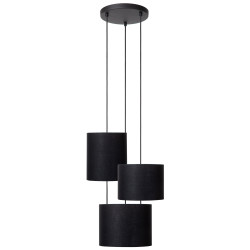 Suspension Maya noire E27 3 x 40 W LUCIDE