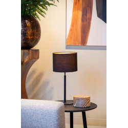Lampe de tabale Maya noire E27 40 W LUCIDE Lampe de tabale Maya noire E27 40 W LUCIDE