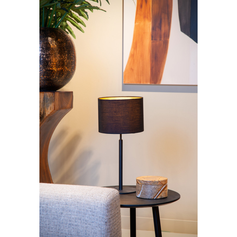 Lampe de tabale Maya noire E27 40 W LUCIDE Lampe de tabale Maya noire E27 40 W LUCIDE