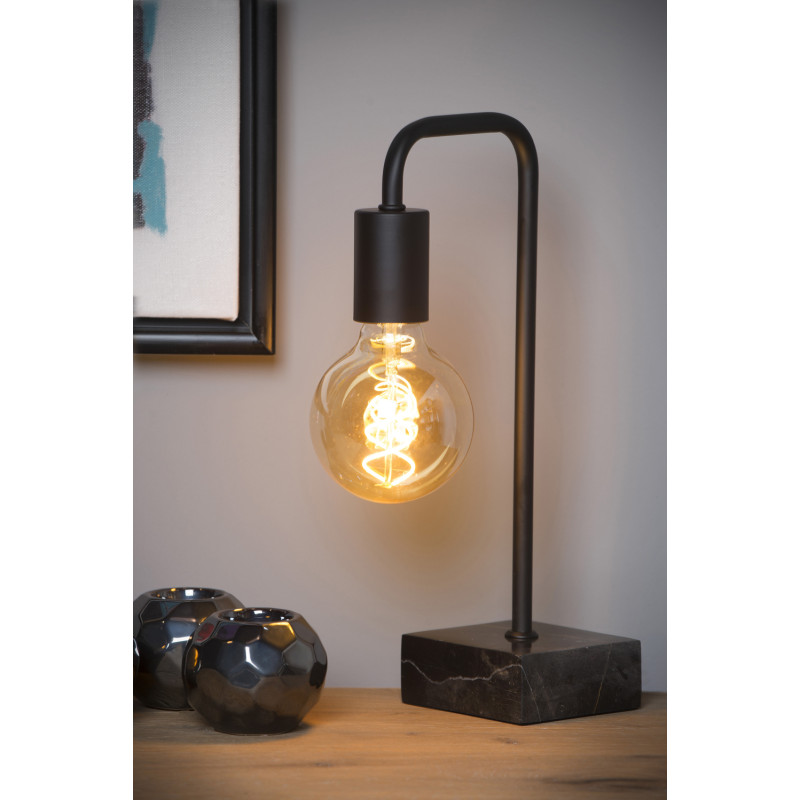 Lampe de table Lorin noire E27 40 W LUCIDE Lampe de table Lorin noire E27 40 W LUCIDE