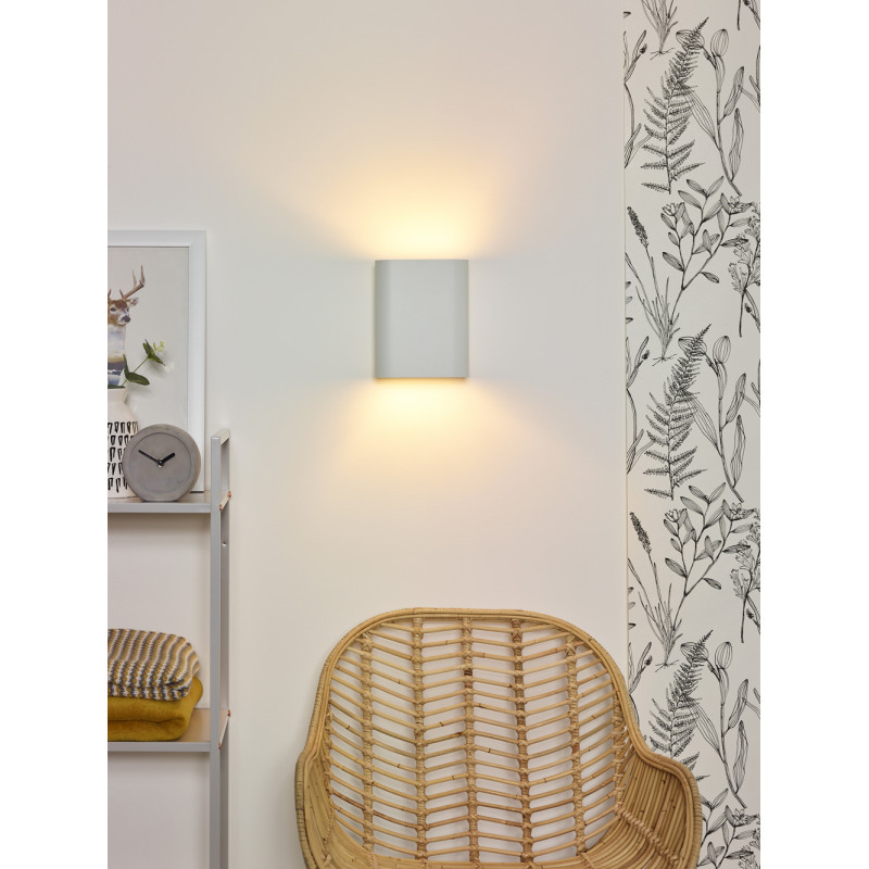 Applique murale Ovalis blanche E14 2 x 9 W LUCIDE