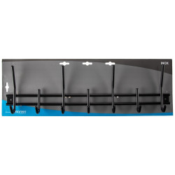 Porte-manteau en acier inoxydable à 7 têtes noir LINEA BERTOMANI Porte-manteau en acier inoxydable à 7 têtes noir LINEA BERTOMANI