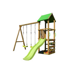 Portique en bois Lina lime - Tour de jeux enfant | BNB WOOD