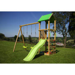 Portique en bois Lina lime - Tour de jeux enfant | BNB WOOD Portique en bois Lina lime - Tour de jeux enfant | BNB WOOD