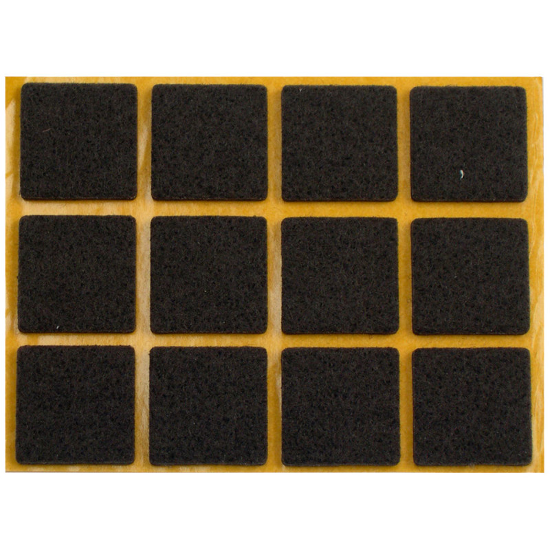 Patin feutre brun 20x20mm – Protection meubles | TEKNI-PROTECT


