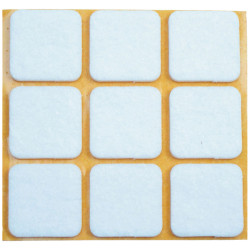 Patin feutre blanc 25x25mm – Protège sols | TEKNI-PROTECT

