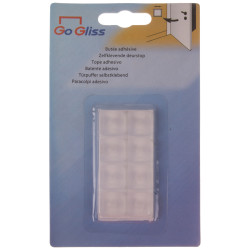 Butée adhésive plastique 10x10mm – Lot de 8 | TEKNI-PROTECT

