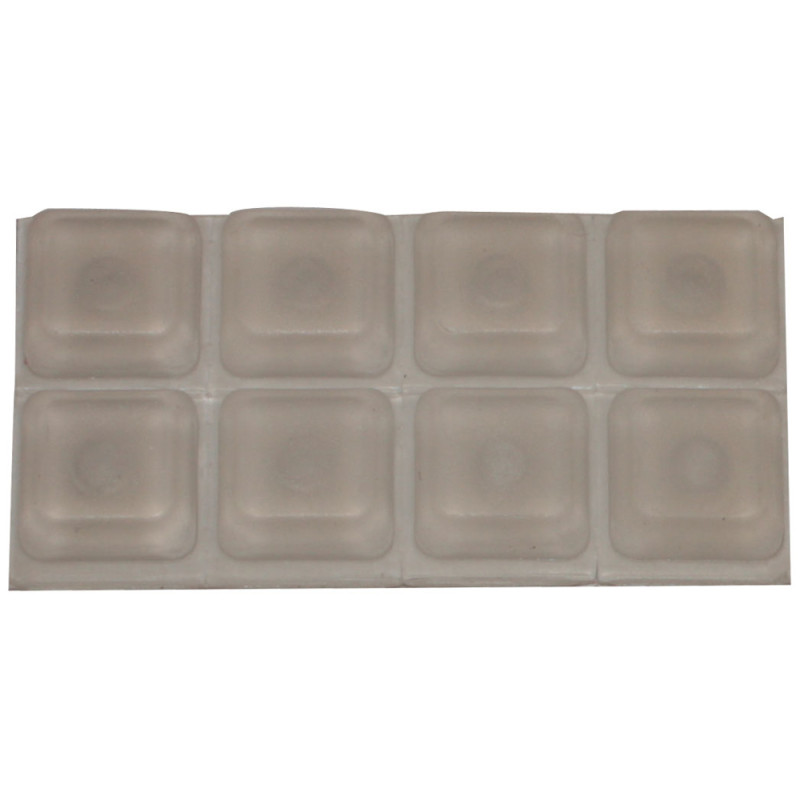 Butée adhésive plastique 10x10mm – Lot de 8 | TEKNI-PROTECT

