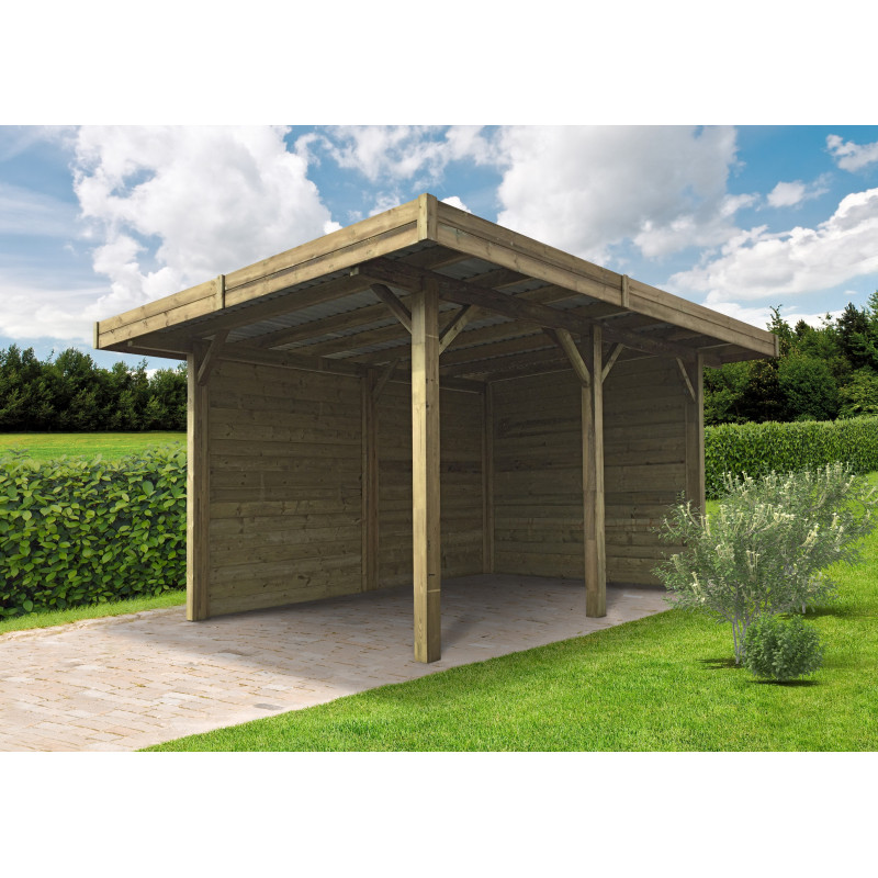 Carport combiné 4 x 5 x 2,5 m SOLID