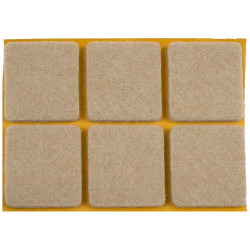Patin en feutre Super beige 20 x 20 mm 12 pièces TEKNI-PROTECT