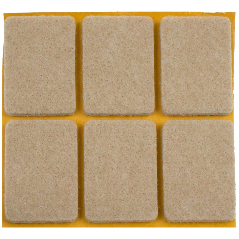 Patin en feutre Super beige 20 x 40 mm 6 pièces TEKNI-PROTECT Patin en feutre Super beige 20 x 40 mm 6 pièces TEKNI-PROTECT