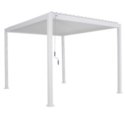 Pergola bioclimatique Evora blanche 3,6 × 3,6 m en aluminium | HESPERIDE Pergola bioclimatique Evora blanche 3,6 × 3,6 m en aluminium | HESPERIDE