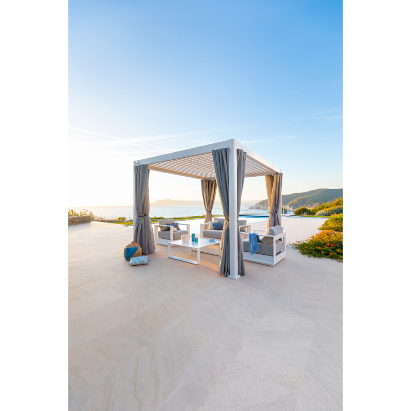 Pergola bioclimatique Evora blanche 3,6 × 3,6 m en aluminium | HESPERIDE Pergola bioclimatique Evora blanche 3,6 × 3,6 m en aluminium | HESPERIDE