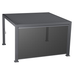 Store pour tonnelle Evora graphite 3,6x3,6m – Protection | HESPERIDE